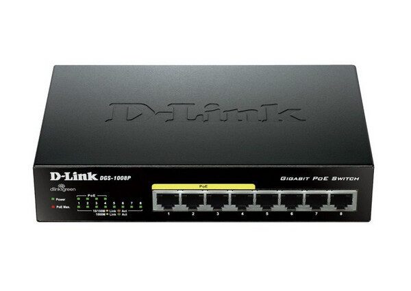 سوییچ غير مديريتي 8 پورت D-Link مدل DGS-1008P