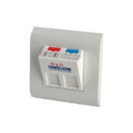 Face Plate دو پورت UNICOM مدل UC-PLT-BA-FR2