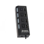 هاب 4 پورت USB 2.0 پورتز مدل HI-SPEED