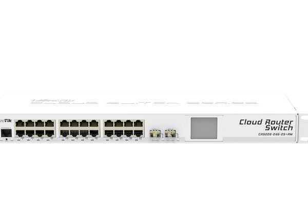سوییچ هوشمند 24 پورت MikroTik مدل CRS226-24G-2S-RM
