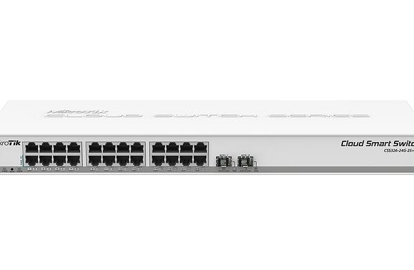 سوییچ هوشمند 24 پورت MikroTik مدل CSS326-24G-2S-RM