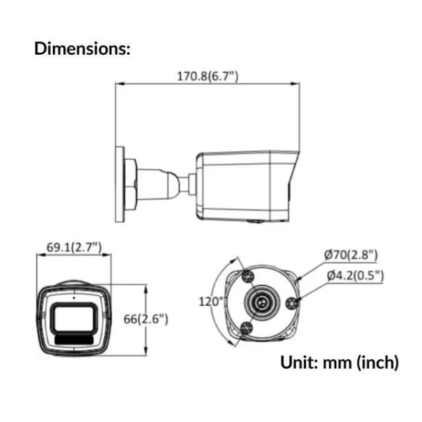 دوربین تحت شبکه 4 مگاپیکسلی Hikvision DS-2CD1043G2-LUI