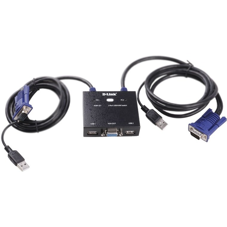 سوییچ 2 پورت دی-لینک مدل KVM-221
