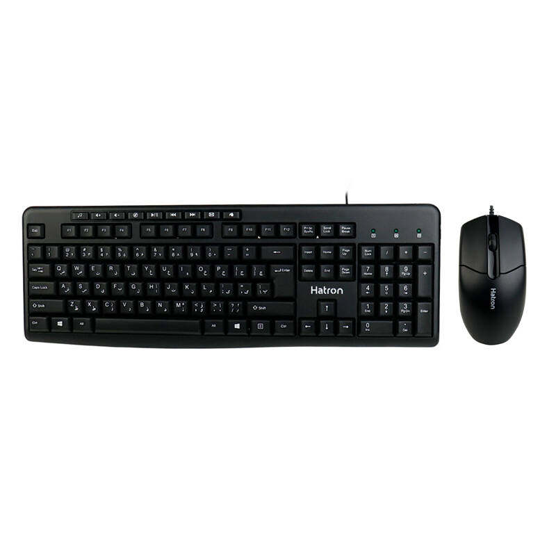 dff53cf75957116b914e03248bf49f8c309c3a8e_1647373109.jpg کيبورد و ماوس با سیم هترون مدل HKC221 با حروف فارسی - تصویر 1