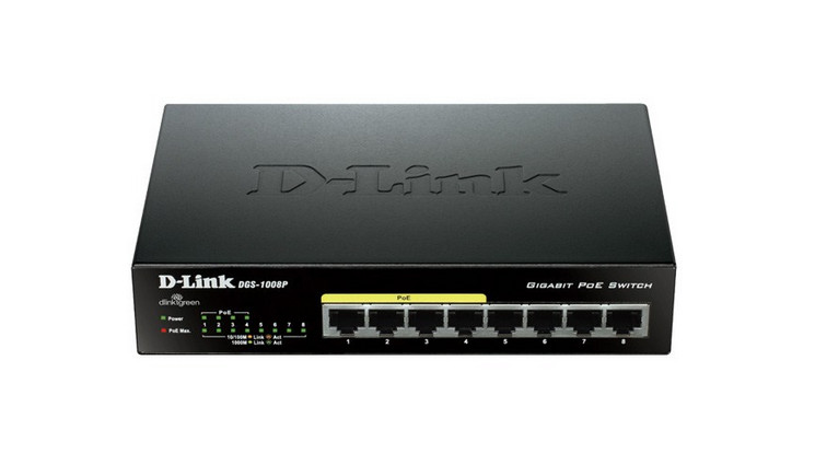 سوییچ غير مديريتي 8 پورت D-Link مدل DGS-1008P