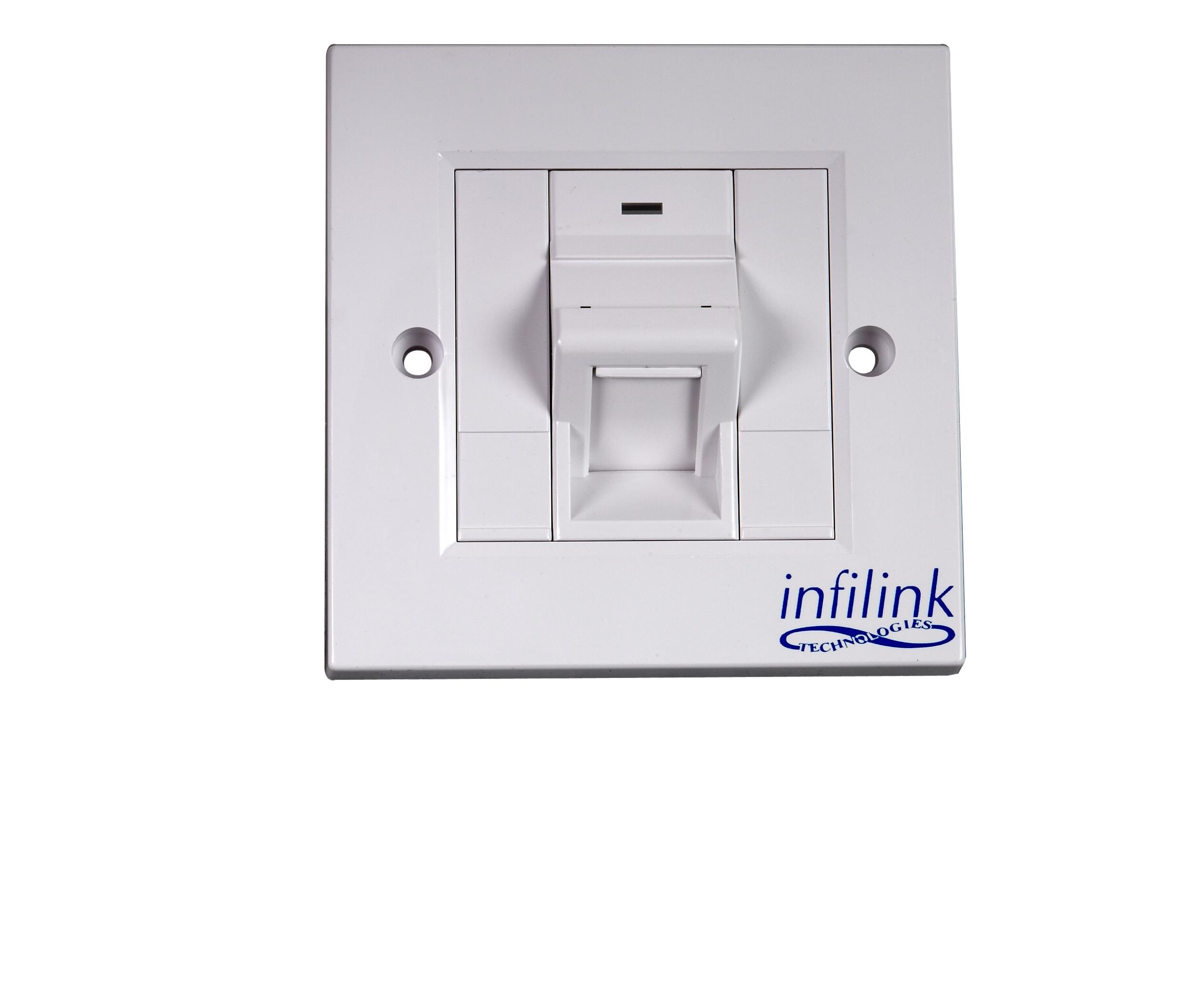 www.teyfcenter.com-IP-FPAM1P-1.jpg Face Plate تک پورت Infilink مدل IP-FPAM1P - Image 1