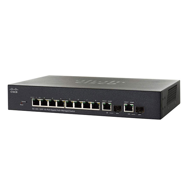 سوئیچ شبکه 10 پورت سیسکو مدل SG350-10P
