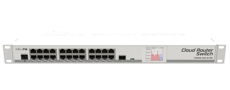 سوییچ هوشمند 24 پورت MikroTik مدل CRS125-24G-1S-RM