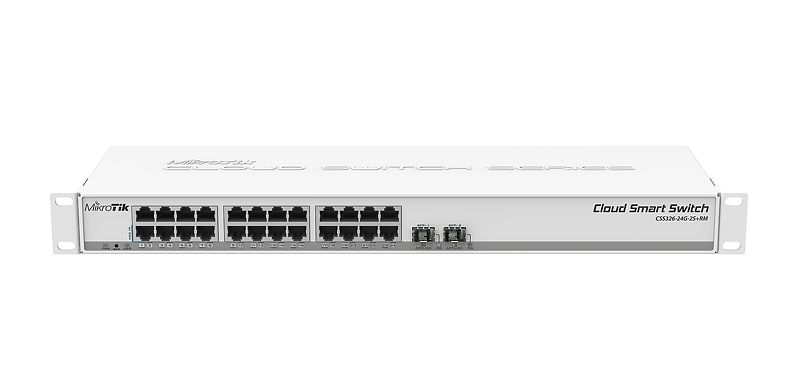 سوییچ هوشمند 24 پورت MikroTik مدل CSS326-24G-2S-RM
