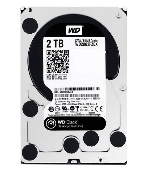 هاردديسک اينترنال Western Digital سری مشکی مدل WD2003FZEX ظرفيت 2 ترابايت