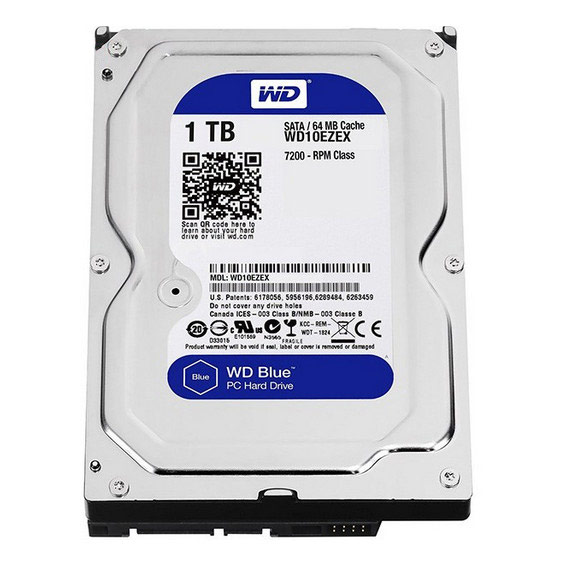 هاردديسک اينترنال Western Digital سری آبی مدل WD10EZEX ظرفيت 1 ترابايت